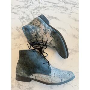 Volcom Womens Ankle Boot Size 10 Exhibition Blue/Gray Distressed Pattern MOd